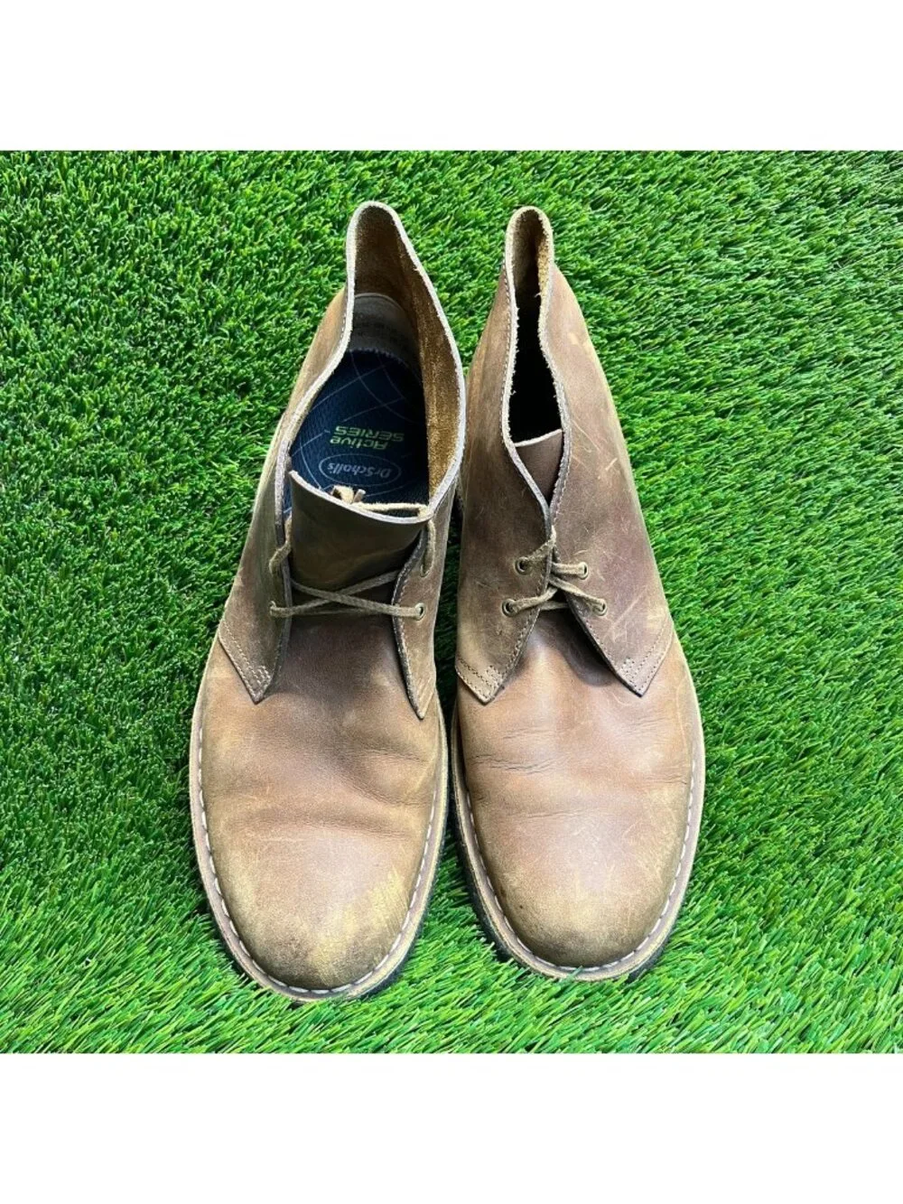 Clarks Originals Mens Size 12 Brown Classic Outdoor Leather Lace Up Desert Boots